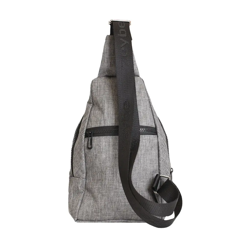 &Ccedil;ift B&ouml;lmeli &Ccedil;apraz &Ccedil;anta - ZYBKDNCBOL6-GRİ-3